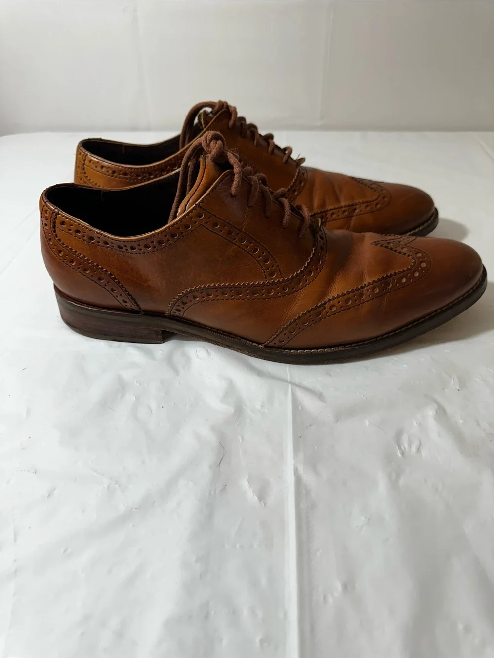 Cole Haan Men’s Tan Leather Wingtip Oxfords‎ Size 9